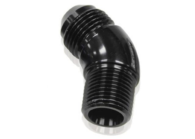 Aeroflow AF523-06-06BLK 45 Deg 3/8" To -6AN Full Flow