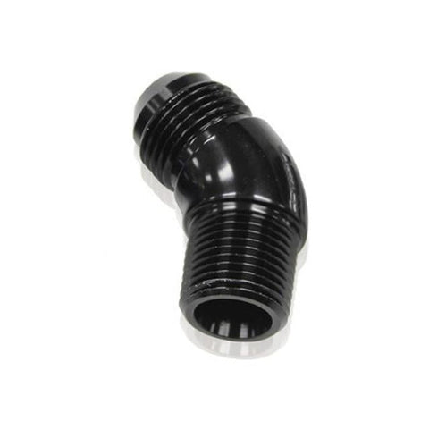 Aeroflow AF523-04BLK 45 Deg 1/8" To -4AN Full Flow Black