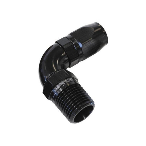 Aeroflow AF529-08-08BLK Male 1/2 NPT 90 Deg To -8AN Hose