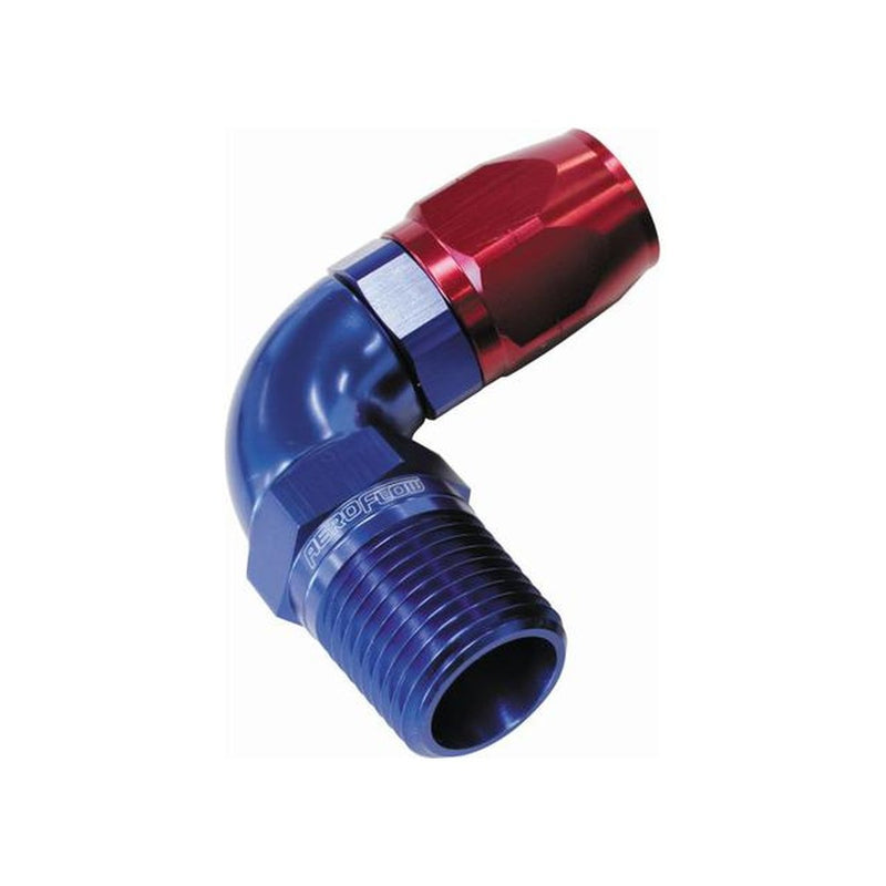 Aeroflow AF529-08-04 Male 1/4 NPT 90 Deg To -8AN Hose