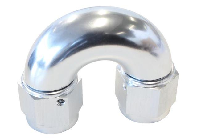 Aeroflow AF536-06S -6AN 180 Deg Swivel Coupler Silver