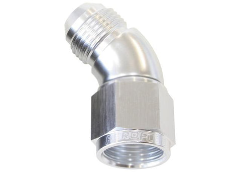 Aeroflow AF542-04S 45 Deg Female - Male -4AN Silver Full