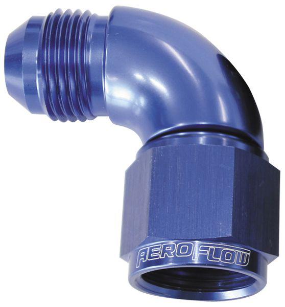 Aeroflow AF543-08 90 Deg Female - Male -8AN Blue Full