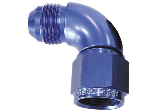 Aeroflow AF543-06 90 Deg Female - Male -6AN Blue Full