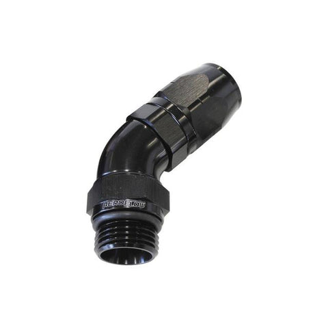 Aeroflow AF544-08-08BLK Male Hose End -8 ORB To -8 Hose