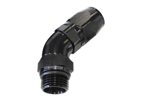 Aeroflow AF544-10-08BLK Male Hose End -8 ORB To 10 Hose