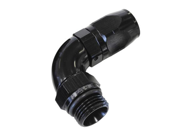 Aeroflow AF549-16-16BLK Male Hose End -16 ORB To -16 Hose