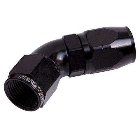 Aeroflow AF552-04BLK Alloy 45 Deg Hose End -4AN Black