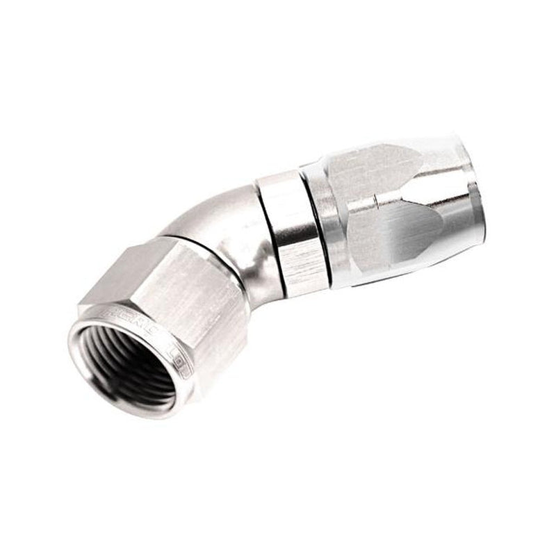 Aeroflow AF552-06S Alloy 45 Deg Hose End -6AN Silver