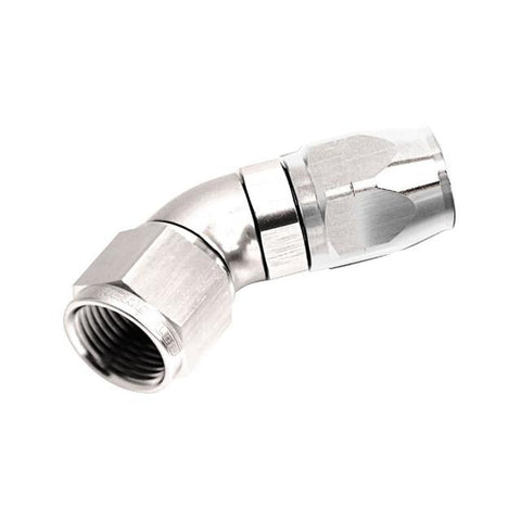 Aeroflow AF552-10S Alloy 45 Deg Hose End -10AN Silver