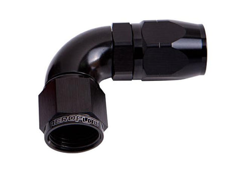 Aeroflow AF553-08-06BLK Stepped 90 Deg Hose End -8 Hose