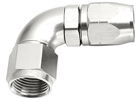 Aeroflow AF553-20S Alloy 90 Deg Hose End -20AN Silver