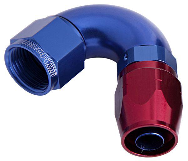Aeroflow AF554-06 Alloy 120 Deg Hose End -6AN Blue Cutter