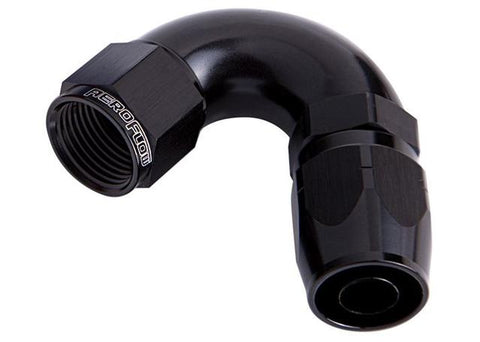 Aeroflow AF554-08BLK Alloy 120 Deg Hose End -8AN Black