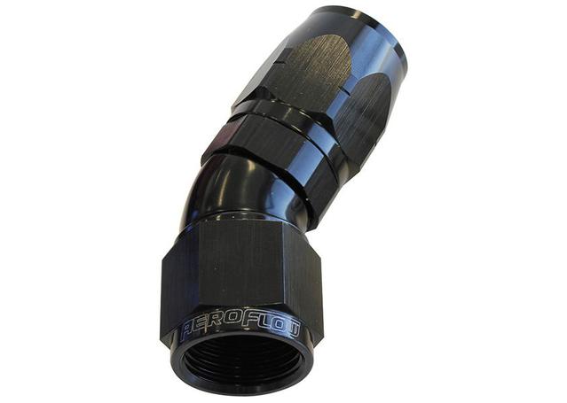 Aeroflow AF557-08-10BLK Alloy 30 Deg Hose End -8 Hose To