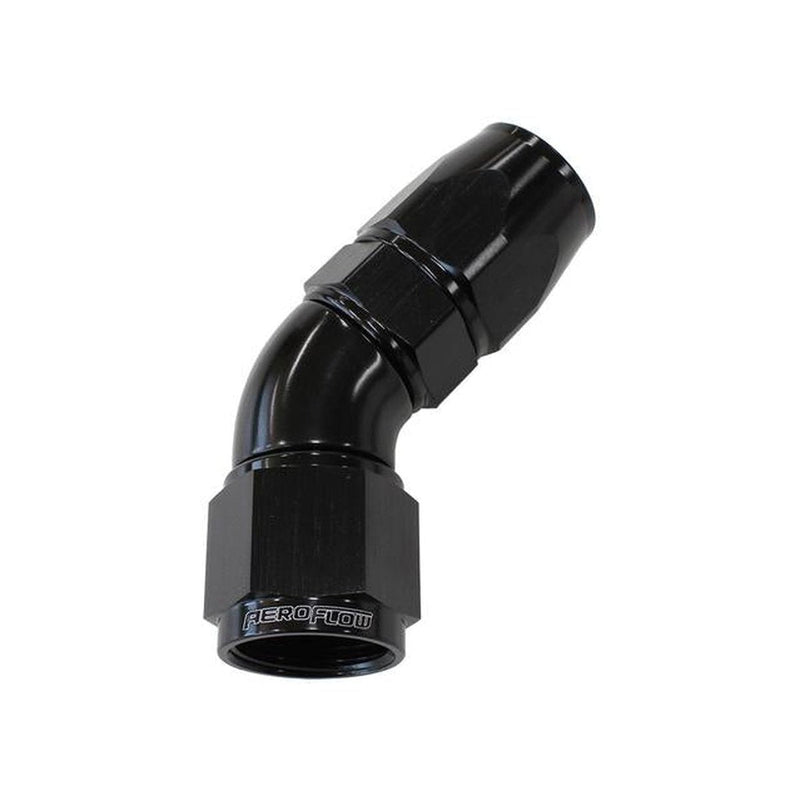 Aeroflow AF572-20DBLK 45 Deg -20AN Full Flow Teflon Hose