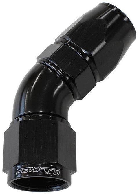 Aeroflow AF572-10DBLK 45 Deg -10AN Full Flow Teflon Hose