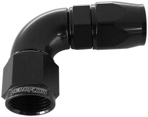 Aeroflow AF573-03DBLK 90 Deg -3AN Full Flow Teflon Hose