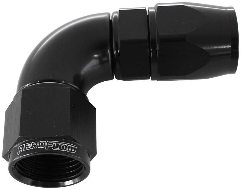 Aeroflow AF573-08DBLK 90 Deg -8AN Full Flow Teflon Hose