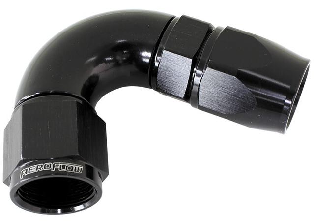 Aeroflow AF574-12DBLK 120 Deg -12AN Full Flow Teflon Hose
