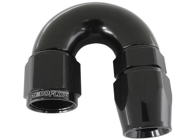 Aeroflow AF576-12DBLK 180 Deg -12AN Full Flow Teflon Hose