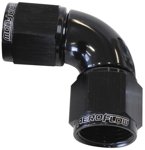Aeroflow AF583-08BLK -8AN 90 Deg Swivel Coupler Black