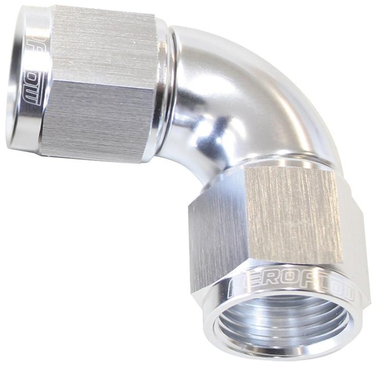 Aeroflow AF583-08S -8AN 90 Deg Swivel Coupler Silver