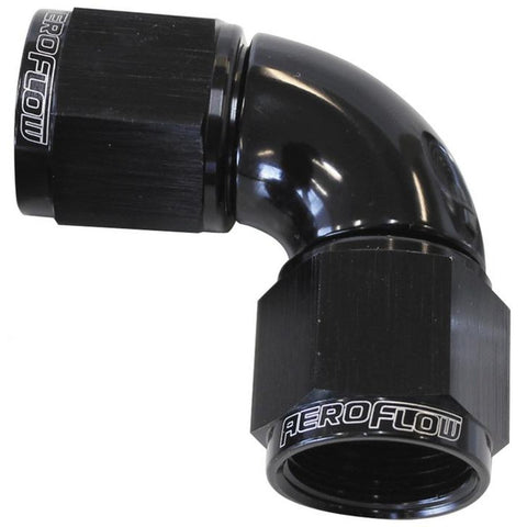 Aeroflow AF583-12BLK -12AN 90 Deg Swivel Coupler Black