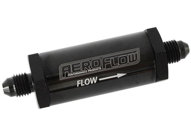 Aeroflow AF607-03BLK -3AN Inline Fuel & Oil Filter Blue