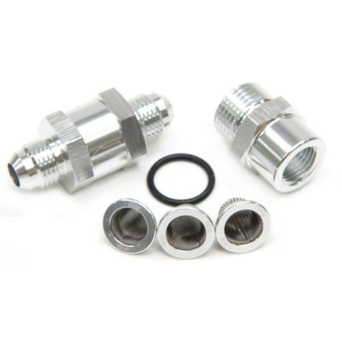 Aeroflow AF608-04S -4AN Inline Fuel & Oil Filter Silver