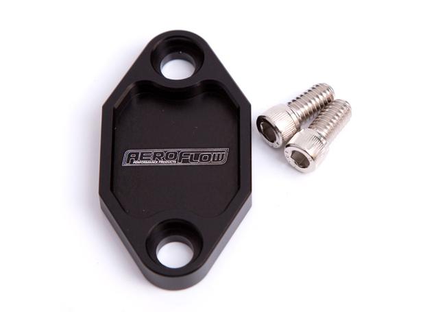 Aeroflow AF64-2029BLK Billet Fuel Pump Block Off Plate
