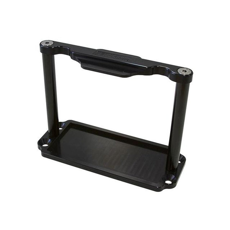 Aeroflow AF64-2100BLK Battery Hold Down Tray Black Billet