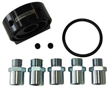 Aeroflow AF64-2108 Billet Sandwich Adapter -8 ORB Ports 2