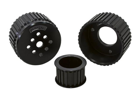 Aeroflow AF64-3000BLK Gilmer Drive Kit - Black Fits Chev