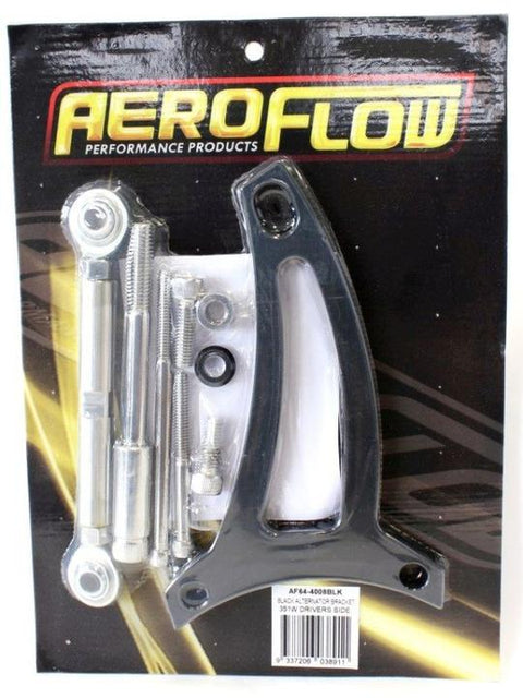 Aeroflow AF64-4008BLK Black Alternator Bracket Fits 351W