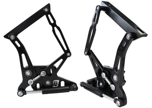 Aeroflow AF64-4105BLK Billet Bonnet Hinge Kit Black Suits