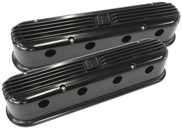 Aeroflow AF64-4110BLK Billet Retro Black Valve Covers