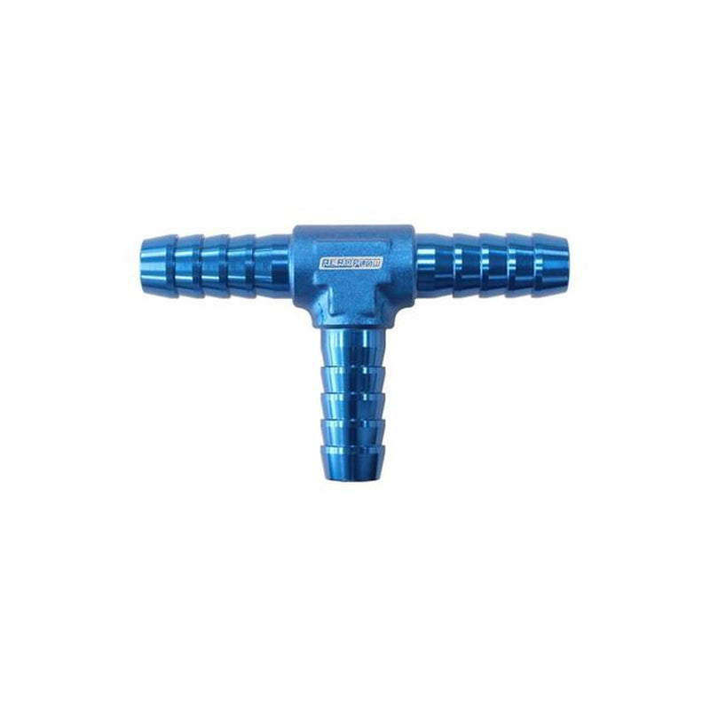 Aeroflow AF64-4204 Aluminium T Piece 8mm / 5/16" Blue Tee