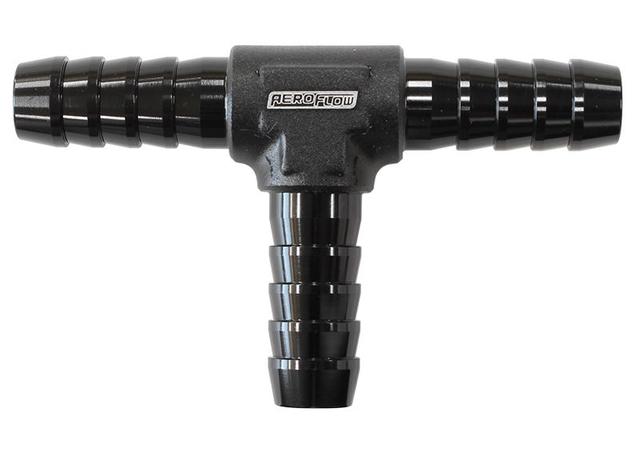 Aeroflow AF64-4203BLK Aluminium T Piece 6mm / 1/4" Black