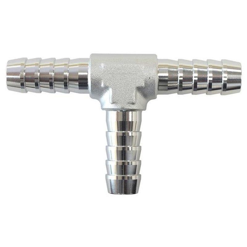 Aeroflow AF64-4204S Aluminium T Piece 8mm / 5/16" Silver