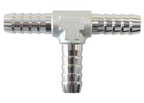 Aeroflow AF64-4205S Aluminium T Piece 10mm / 3/8" Silver