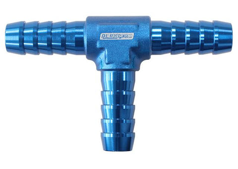 Aeroflow Aluminium T Piece 15.8mm 5/8" Blue Tee Piece