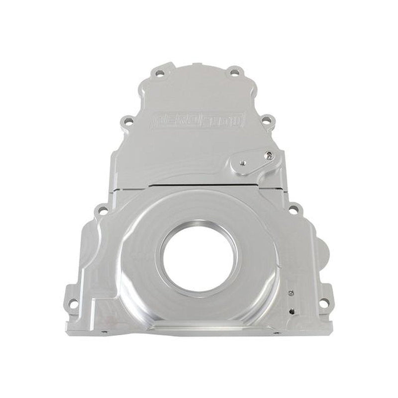 Aeroflow AF64-4361S Billet 2 Piece Timing Cover Silver