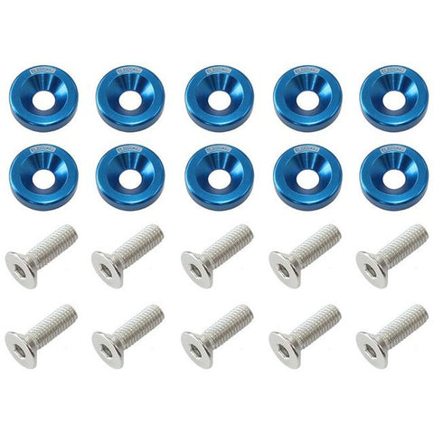 Aeroflow Billet Dress Up / Fender Bolt Blue (10 Pack)