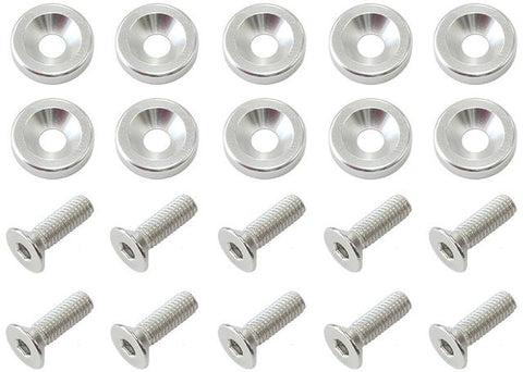 Aeroflow Billet Dress Up / Fender Bolt Silver (10 Pack)