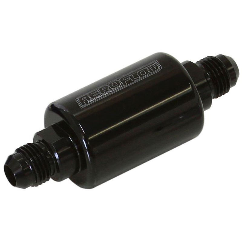Aeroflow AF66-2052BLK Filter 40 Micron Black -6AN 1.25"x3