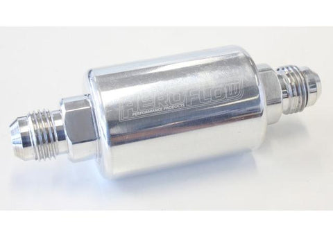 Aeroflow AF66-2052P Filter 40 Micron Polished-6AN 1.25"x3