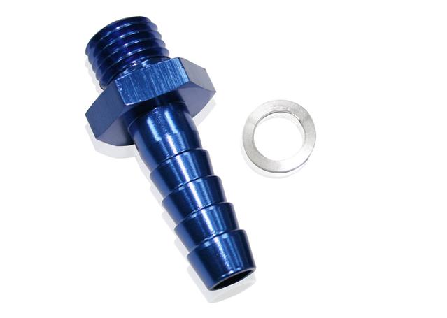 Aeroflow AF746-04 Metric M14x1.5 To 5/8" Barb Blue Use