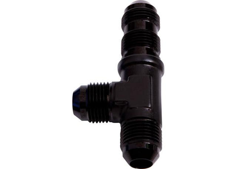 Aeroflow AF804-08BLK Male -8AN Tee Bulkhead On Run Black