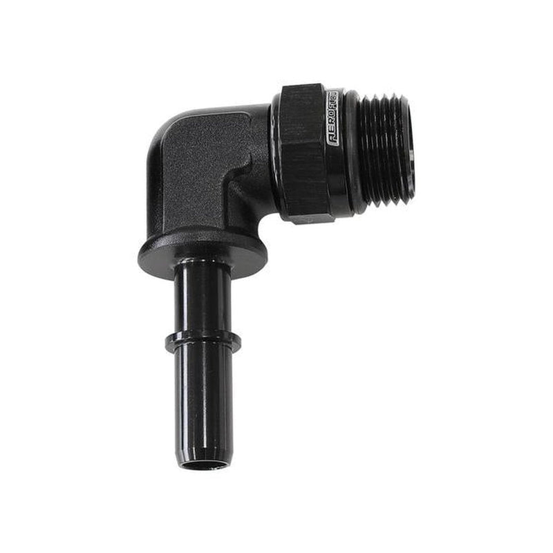 Aeroflow EFI Fuel Fitting 90 Deg 5/16" Push On Barb To